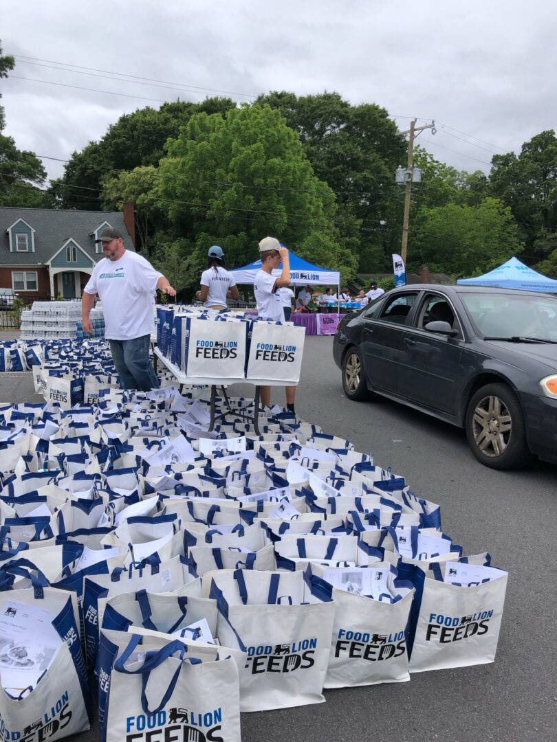 Food Lion provides food bags at the 2023 Spring Labor of Love